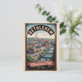 Retro Reis Bethlehem Pennsylvania Briefkaart (Staand voorkant)