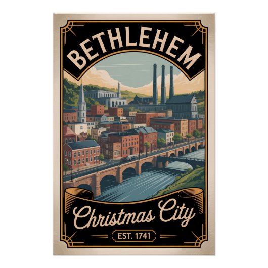 Retro Reis Bethlehem Pennsylvania Perfect Poster (Voorkant)