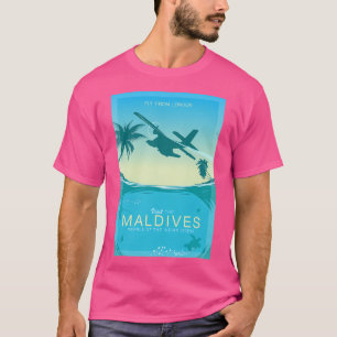 Retro Reis Bezoek de Malediven - Parels van de In T-shirt