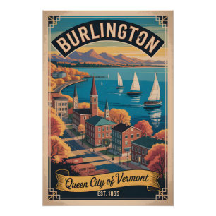 Retro Reis Burlington Vermont Perfect Poster