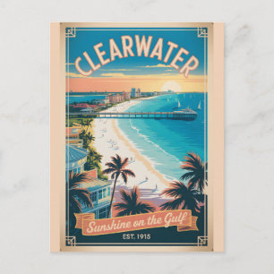 Retro Reis Clearwater Florida Briefkaart