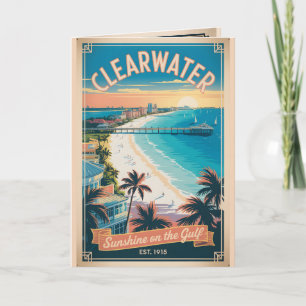 Retro Reis Clearwater Florida Kaart