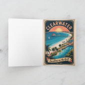 Retro Reis Clearwater Florida Kaart (Binnen)