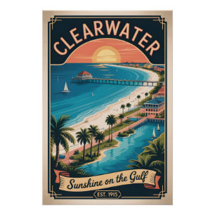 Retro Reis Clearwater Florida Perfect Poster