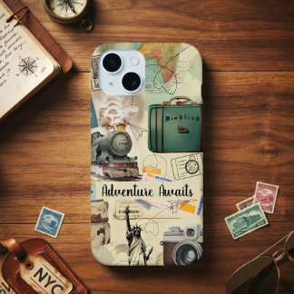 Retro Reis Collage iPhone 15 Case