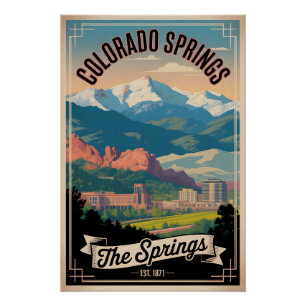 Retro Reis Colorado Springs Colorado Perfect Poster