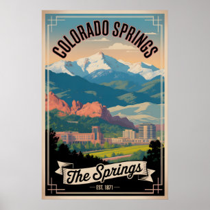 Retro Reis Colorado Springs Colorado Poster