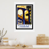 Retro reis Duitsland Het Zwarte Woud Poster (Keuken)
