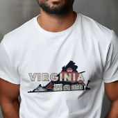 Retro Reis Iconische Virginia Grafisch T-shirt