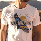 Retro Reis Icoon Delaware Grafisch T-shirt