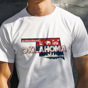 Retro Reis Icoon Oklahoma Grafisch T-shirt