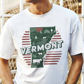 Retro Reis Icoon Vermont Grafisch ontwerp T-shirt