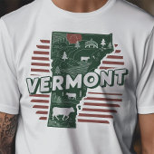 Retro Reis Icoon Vermont Grafisch ontwerp T-shirt