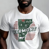 Retro Reis Icoon Vermont Grafisch ontwerp T-shirt