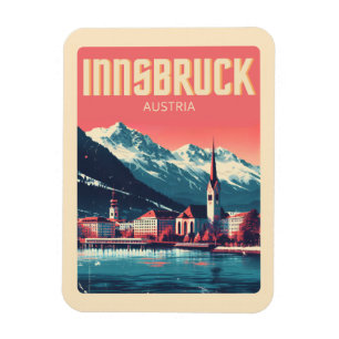 Retro reis Innsbruck Tirol - Oostenrijkse Alpen ge Magneet