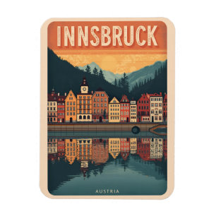 Retro reis Innsbruck Tirol - Oostenrijkse Alpen ge Magneet
