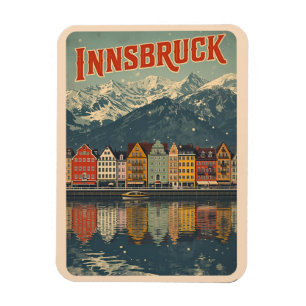 Retro reis Innsbruck Tirol - Oostenrijkse Alpen ge Magneet