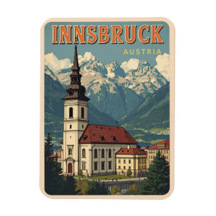 Retro reis Innsbruck Tirol - Oostenrijkse Alpen ge Magneet