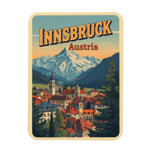 Retro reis Innsbruck Tirol - Oostenrijkse Alpen ge Magneet