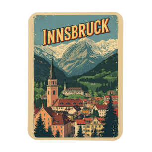Retro reis Innsbruck Tirol - Oostenrijkse Alpen ge Magneet