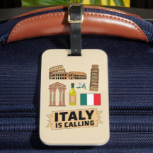 Retro Reis Italië Iconische Nationale Symbolen