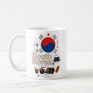 Retro reis kunst landmark Zuid-Korea Koffiemok