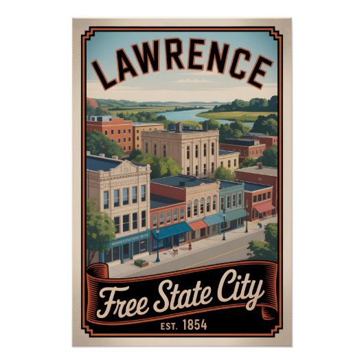 Retro Reis Lawrence Kansas Perfect Poster (Voorkant)