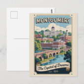 Retro Reis Montgomery Alabama Briefkaart (Voorkant / Achterkant)