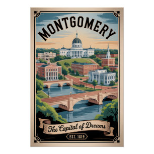 Retro Reis Montgomery Alabama Perfect Poster