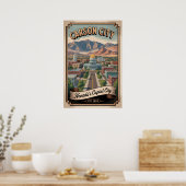 Retro Reis naar Carson City Nevada Poster (Keuken)