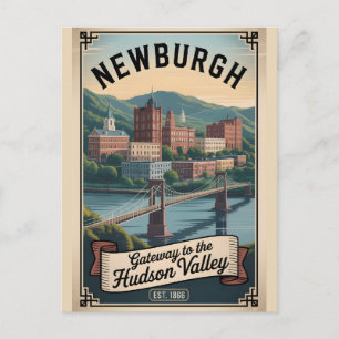 Retro Reis Newburgh New York Briefkaart