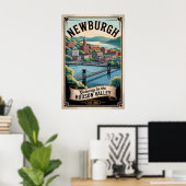 Retro Reis Newburgh New York Poster (Thuiskantoor)