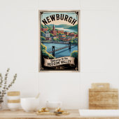 Retro Reis Newburgh New York Poster (Keuken)