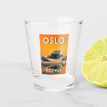 Retro Reis Oslo Noorwegen Schilderachtige Waterfro