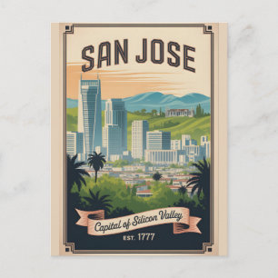 Retro Reis San Jose Californië Briefkaart