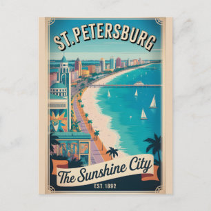 Retro Reis St. Petersburg Florida Briefkaart