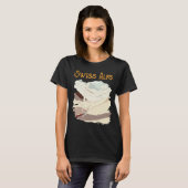 Retro Reis T-shirt met besneeuwde toppen van de Zw (Voorkant volledig)