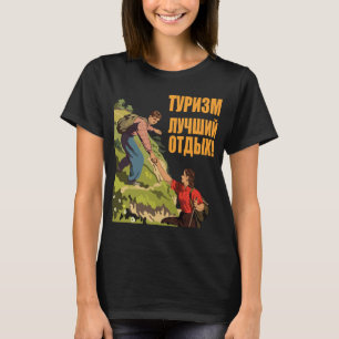 Retro Reis T-Shirt Rusland Berg Wandelen