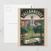 Retro Reis Tallahassee Florida Briefkaart (Voorkant / Achterkant)