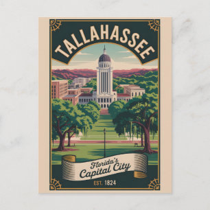 Retro Reis Tallahassee Florida Briefkaart