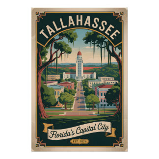 Retro Reis Tallahassee Florida Perfect Poster
