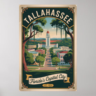 Retro Reis Tallahassee Florida Poster