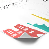 Retro, Reis Thema Decoratie-Huwelijk Bord Poster (Hoek)