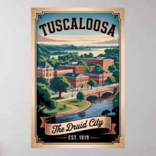 Retro Reis Tuscaloosa Alabama Poster