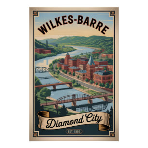 Retro Reis Wilkes-Barre Pennsylvania Perfect Poster