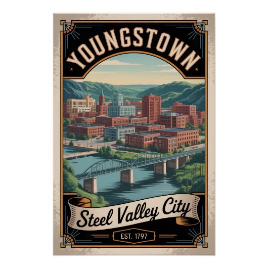 Retro Reis Youngstown Ohio Perfect Poster (Voorkant)
