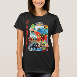 Retro Reis Zuid-Californië Kust T-shirt