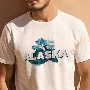 Retro Reisicoon Alaska Grafisch Ontwerp T-shirt