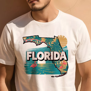 Retro Reisicoon Florida Grafisch Ontwerp T-shirt