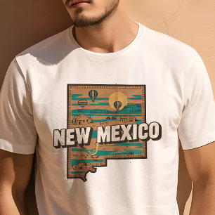 Retro Reisicoon New Mexico Grafisch ontwerp T-shirt